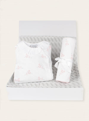 Lapinou Gift Set Little Pink All-in-One and Bunny Blanket Set