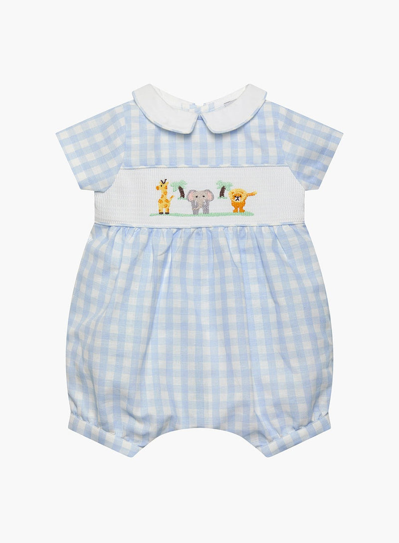 Lapinou Romper Baby Smocked Safari Romper