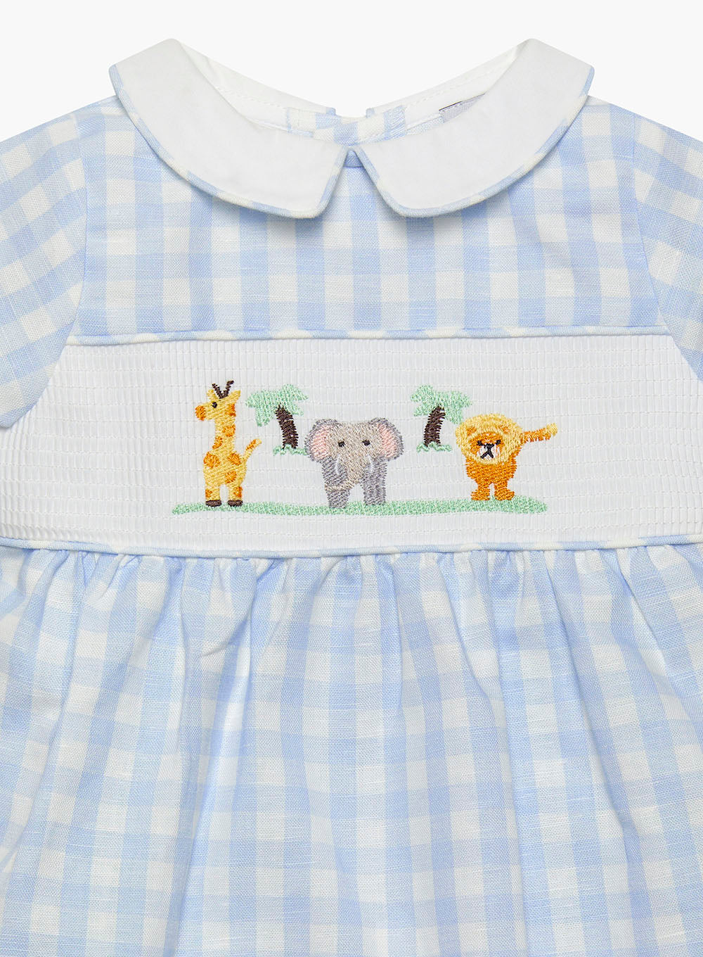 Lapinou Romper Baby Smocked Safari Romper