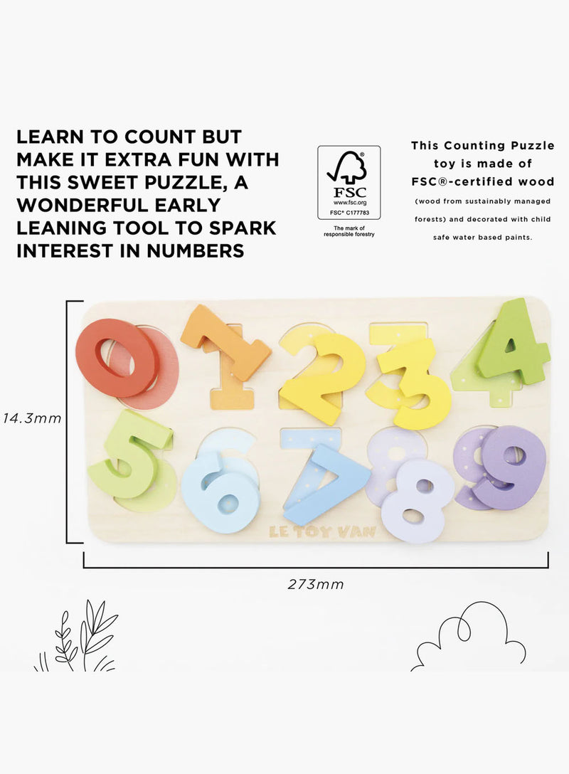 Le Toy Van Toy Le Toy Van Counting Wooden Numbers Shape Sorter