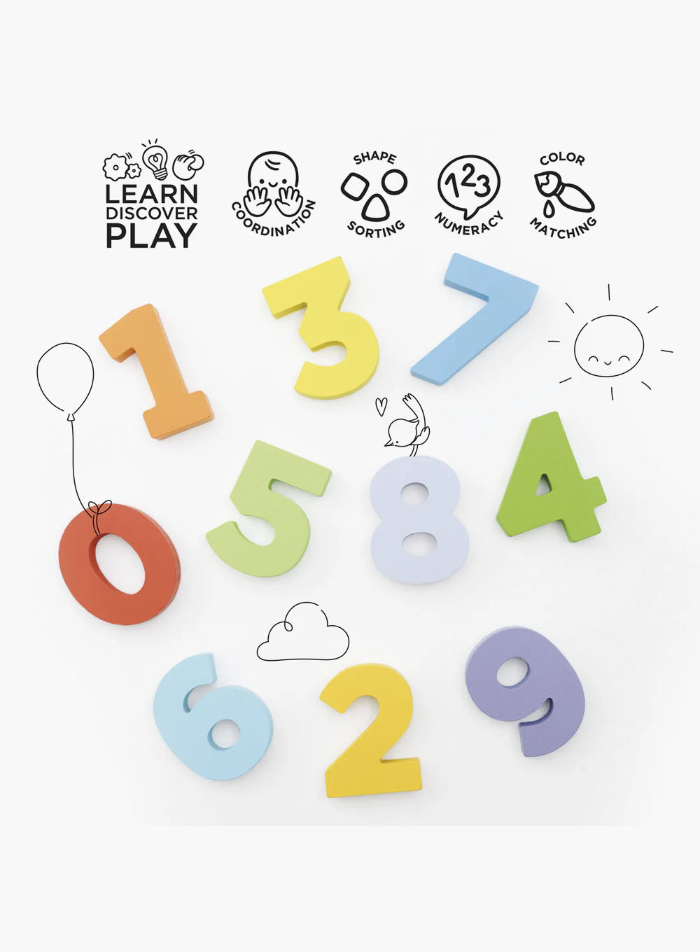 Le Toy Van Toy Le Toy Van Counting Wooden Numbers Shape Sorter
