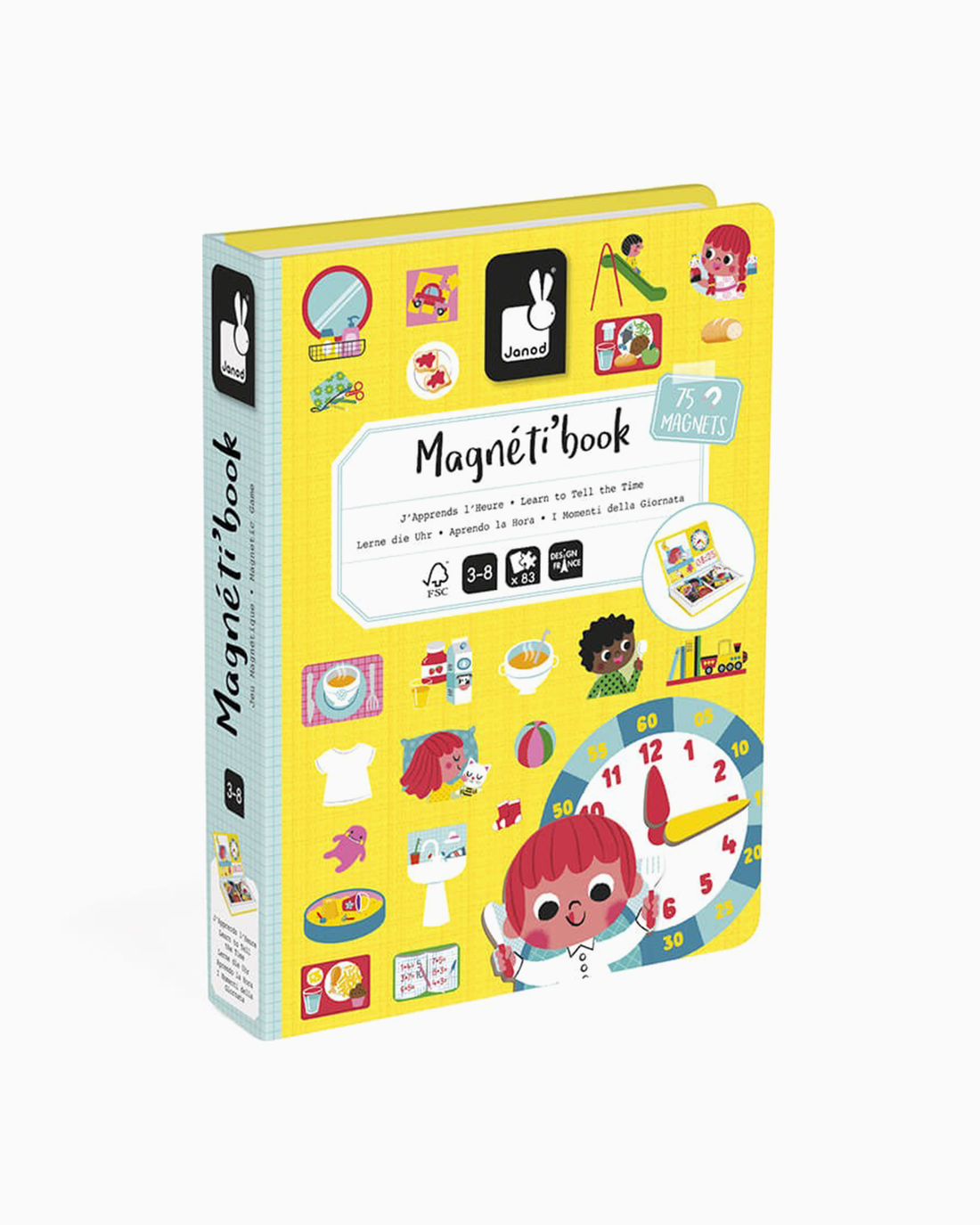 Janod Toy Magnéti' Book Learn To Tell the Time