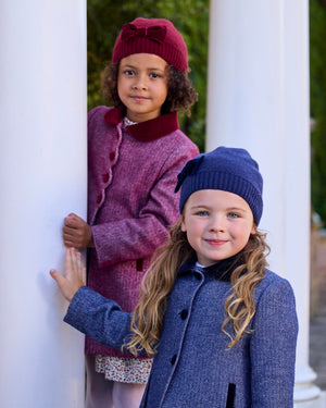 Chelsea Clothing Company Hat Velvet Bow Hat in Burgundy