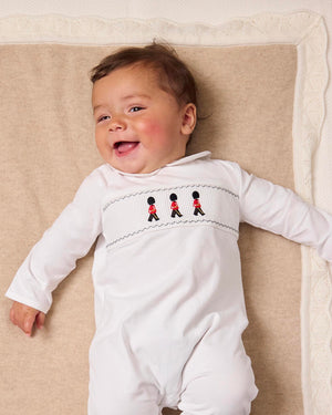 Lapinou All-in-One Baby Smocked All-in-One in Guardsman