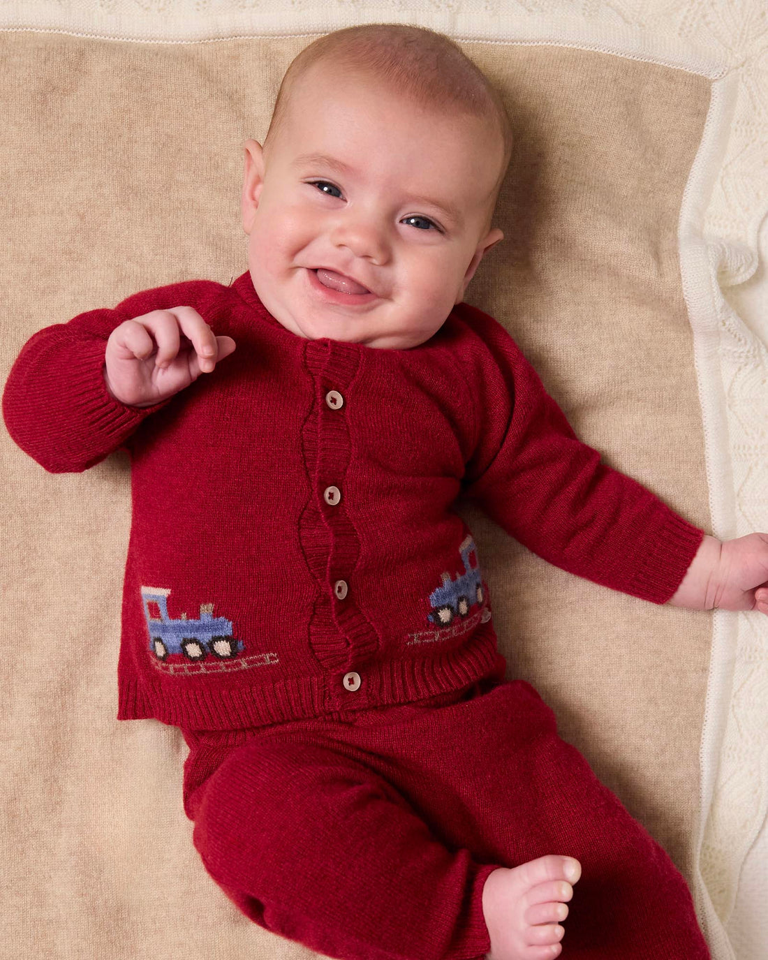 Lapinou Cardigan Baby Train Cardigan