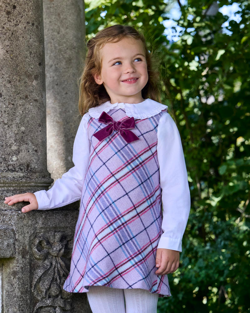 Confiture Dress Eleanor Check Pinafore