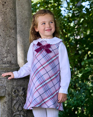 Confiture Dress Eleanor Check Pinafore