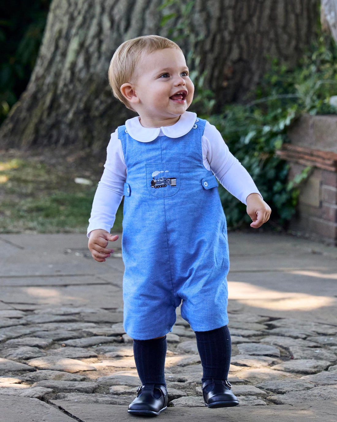 Chelsea Clothing Company Romper Baby Archie Romper in Steam Train