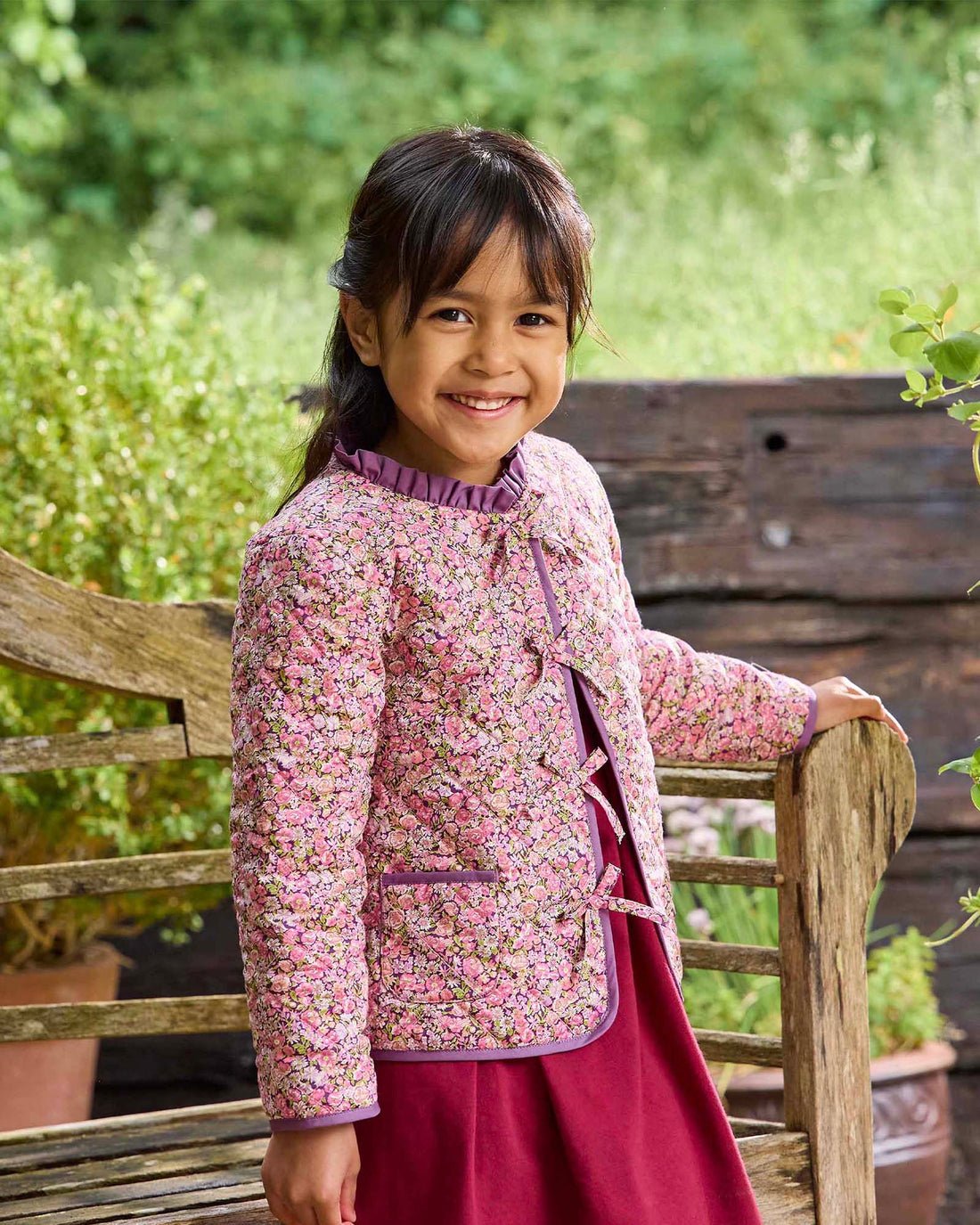 Lily Rose Jacket Quilted Jacket in Chive Floral