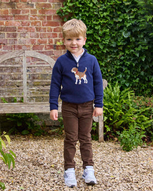 Chelsea Clothing Company Jumper Benji Beagle Half-Zip Jumper