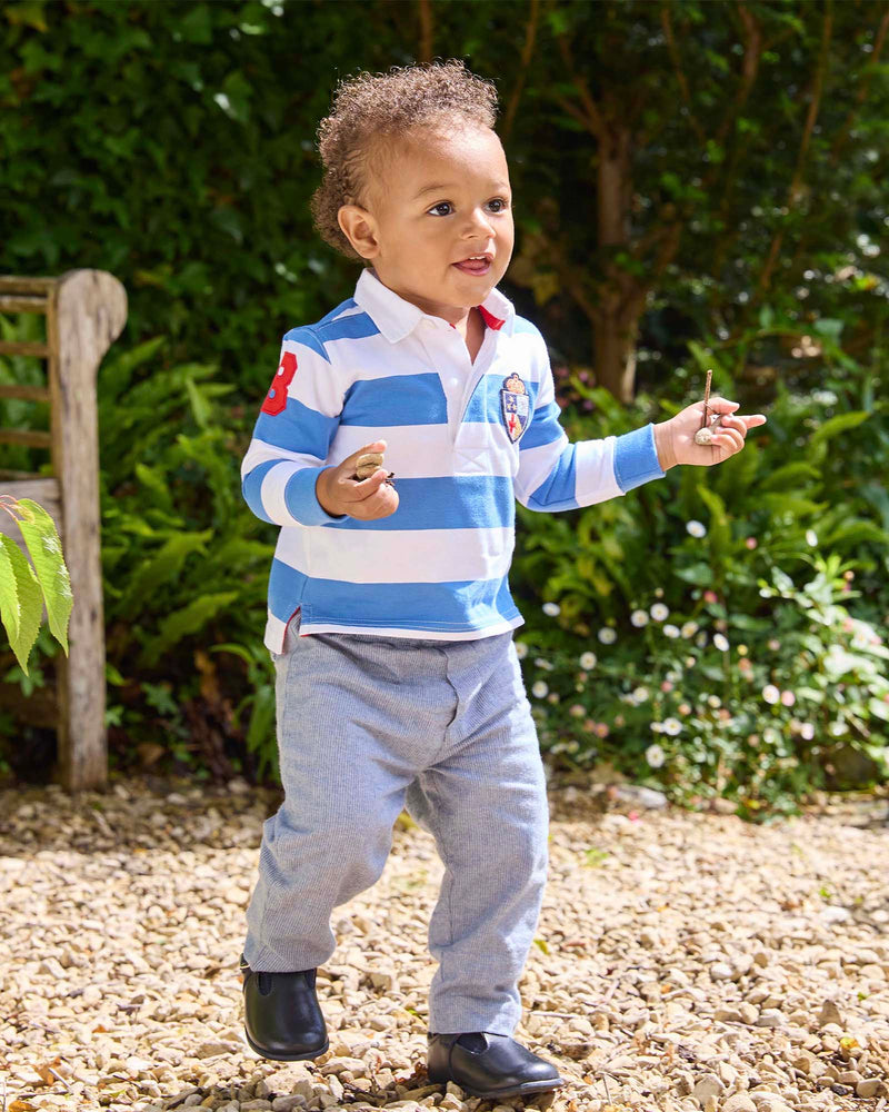 Chelsea Clothing Company Trousers Baby Rafferty Trousers in Pale Blue Stripe