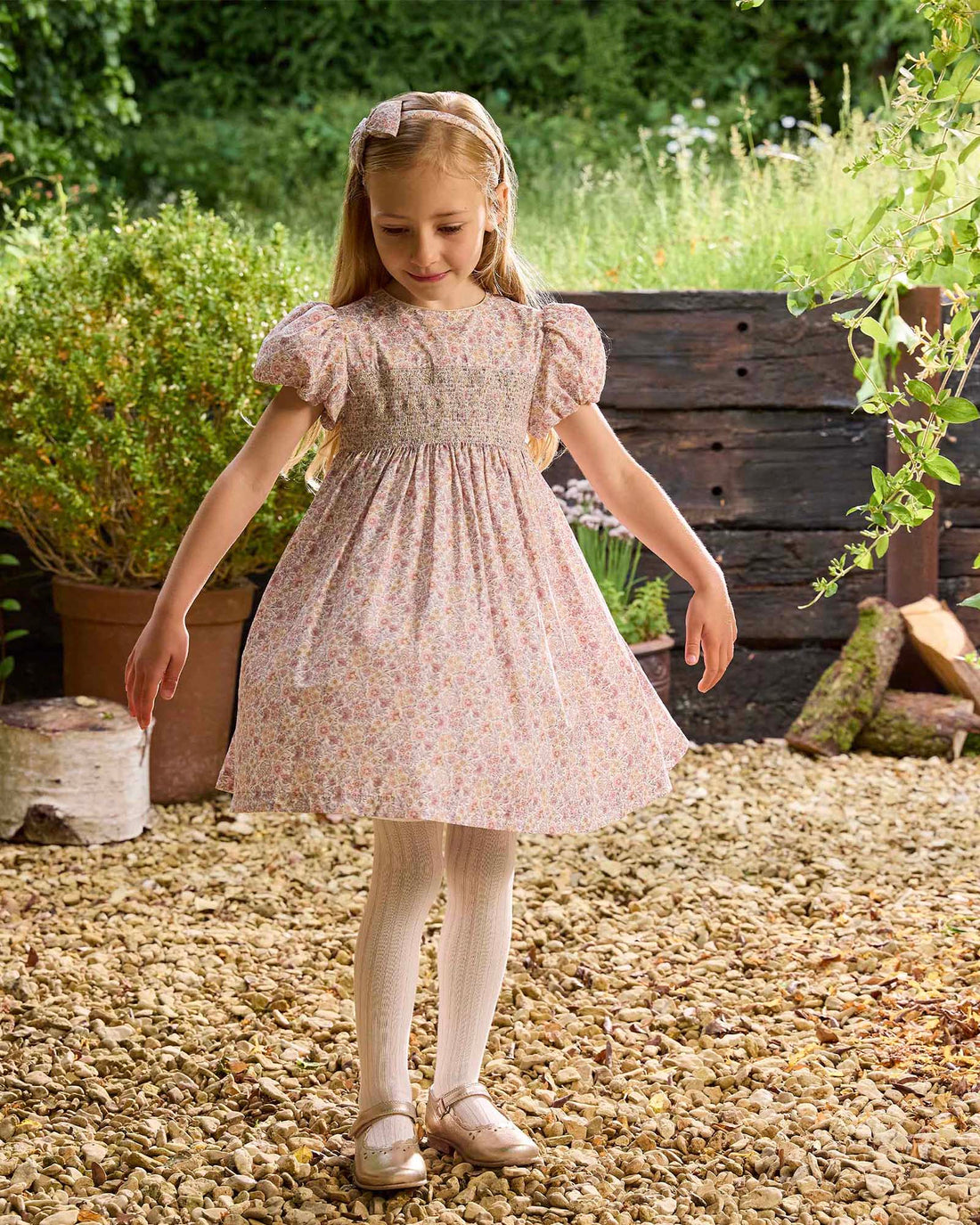 Lily Rose Dress Carnation Floral Smocked Party Dress