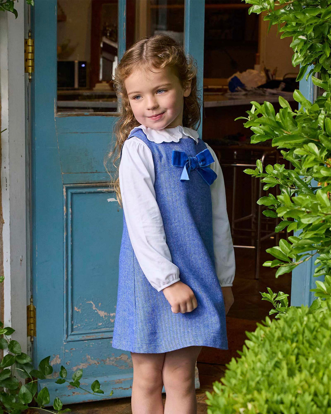Confiture Dress Georgina Bow Dress in Blue