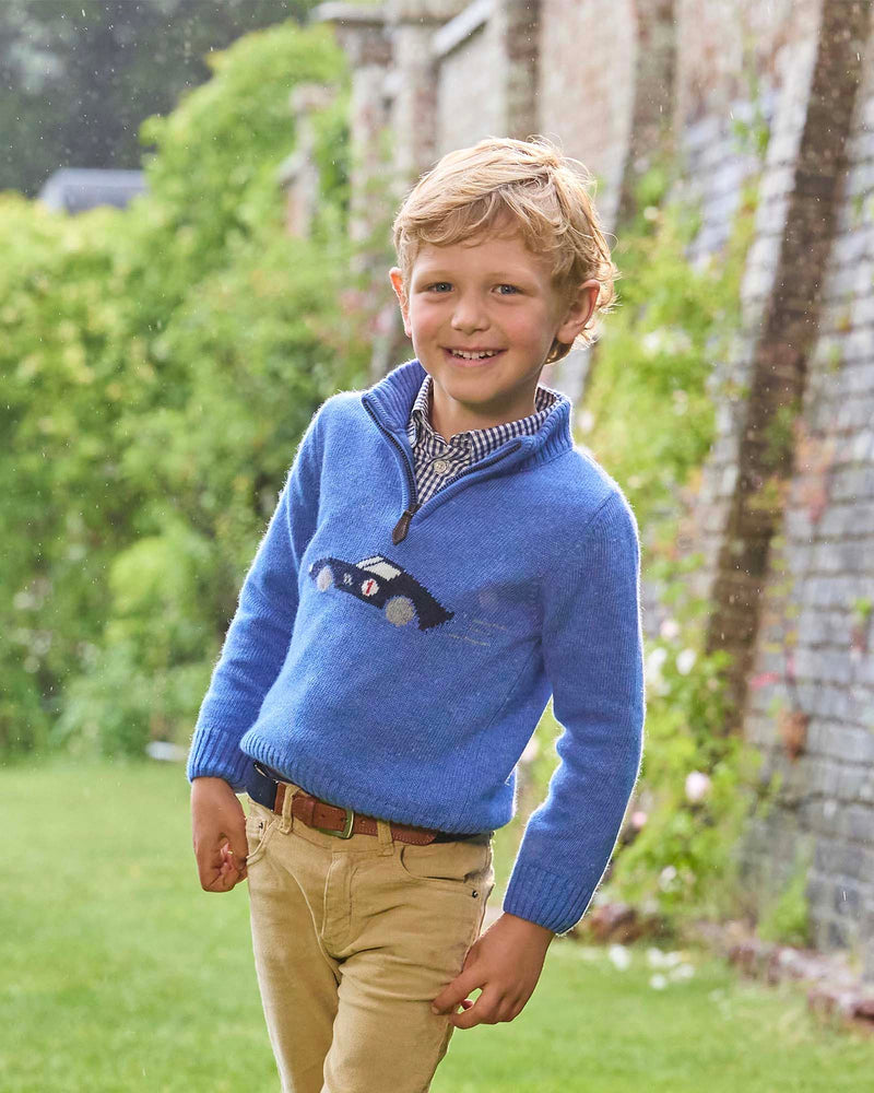 Chelsea Clothing Company Jumper Sebastian Car Half Zip Jumper