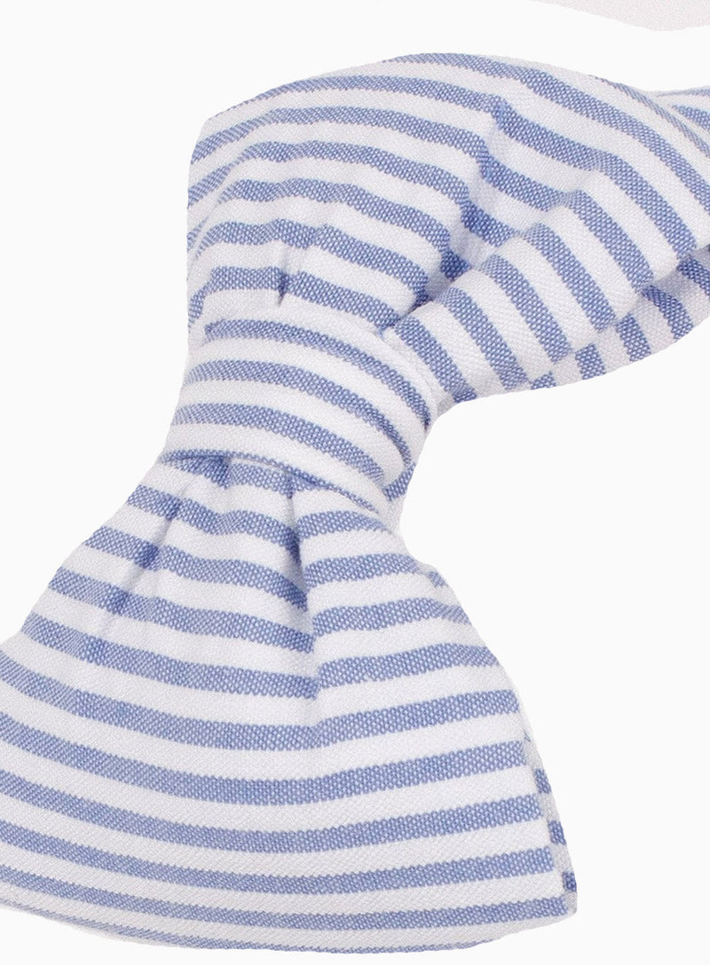 Lily Rose Alice Bands Big Bow Alice Band in Blue Seersucker