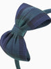 Lily Rose Alice Bands Big Bow Alice Band in Navy Tartan