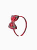 Lily Rose Alice Bands Big Bow Alice Band in Red Tartan
