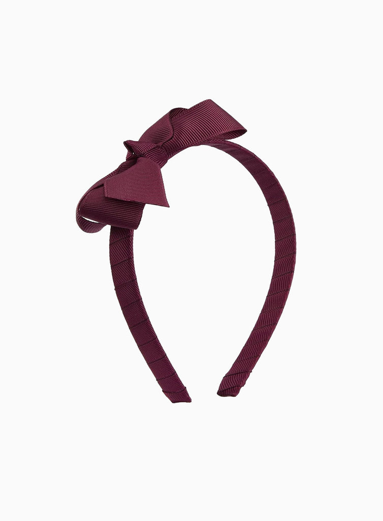 Lily Rose Alice Bands Pretty Bow Alice Band in Claret