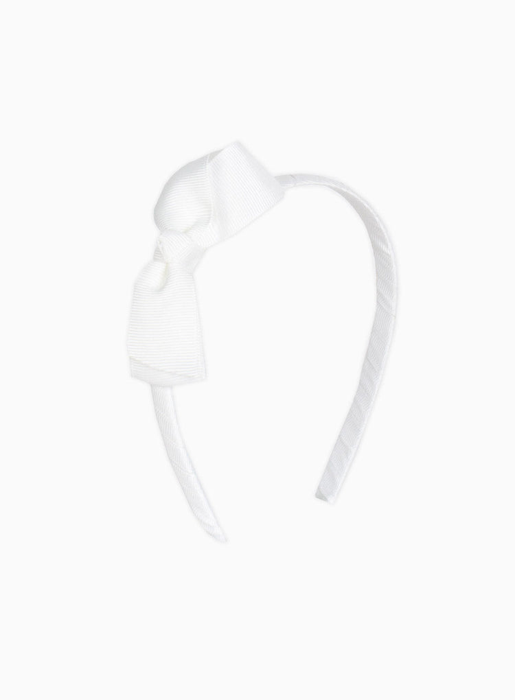 Lily Rose Alice Bands Pretty Bow Alice Band in White