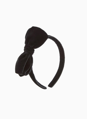 Lily Rose Alice Bands Velvet Big Bow Alice Band in Black