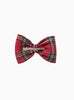 Lily Rose Clip Bow Hair Clip in Red Tartan