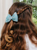 Lily Rose Clip Bow Hair Clip in Teal Capel