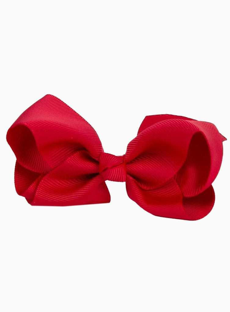 Lily Rose Clip Extra Large Bow Hair Clip in Ruby