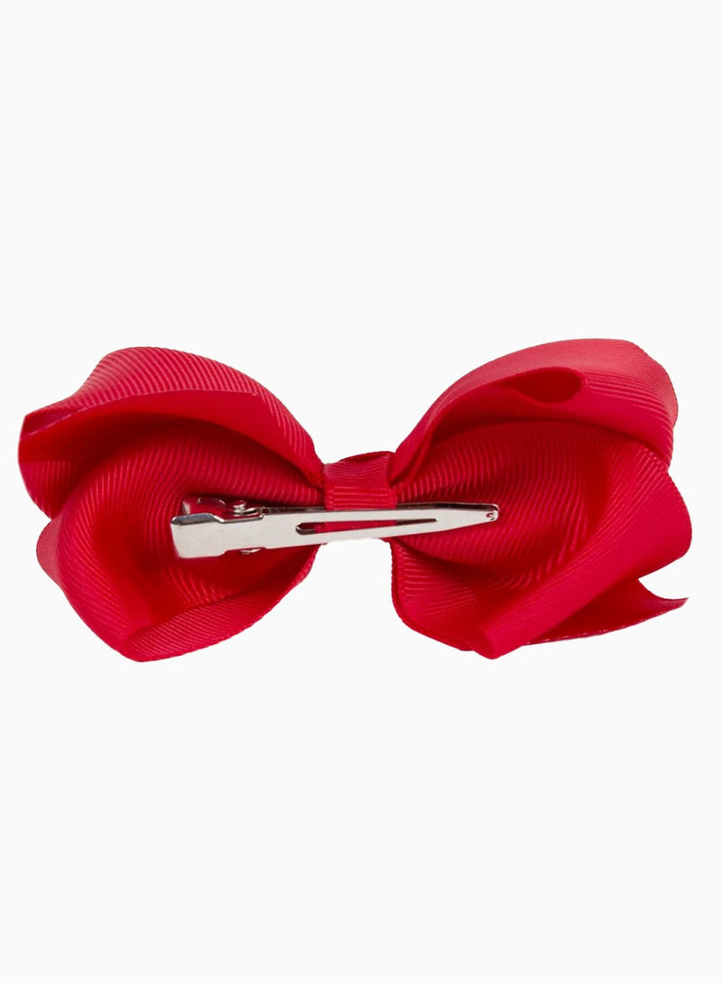 Lily Rose Clip Extra Large Bow Hair Clip in Ruby