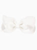 Lily Rose Clip Extra Large Bow Hair Clip in White
