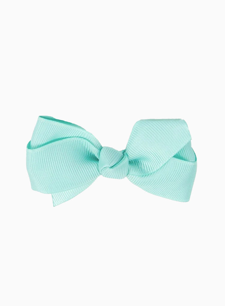 Lily Rose Clip Large Bow Hair Clip in Aqua