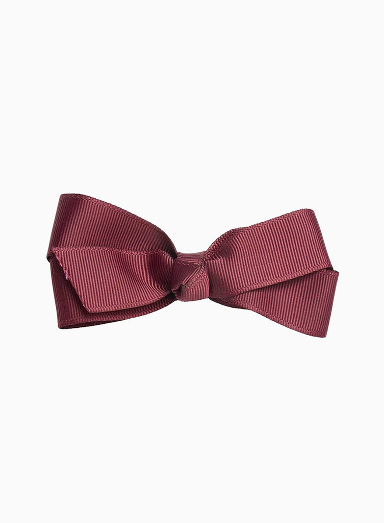 Lily Rose Clip Large Bow Hair Clip in Claret