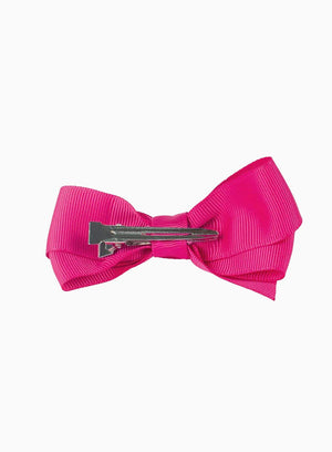 Lily Rose Clip Large Bow Hair Clip in Fuchsia