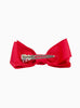 Lily Rose Clip Large Bow Hair Clip in Ruby