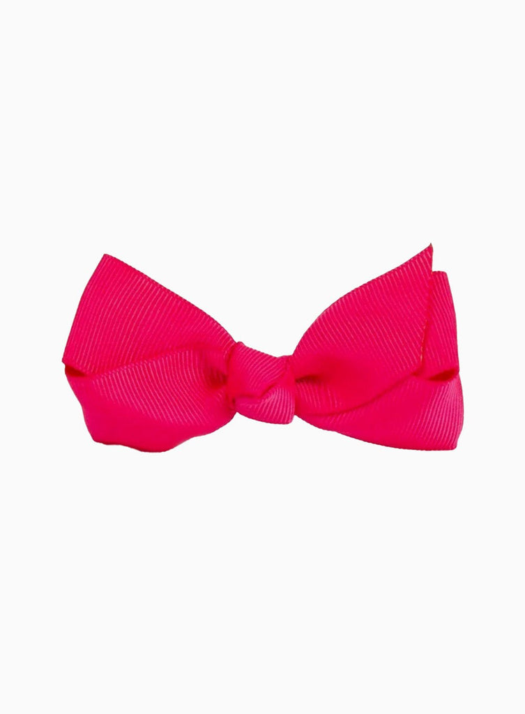 Lily Rose Clip Large Bow Hair Clip in Shocking Pink
