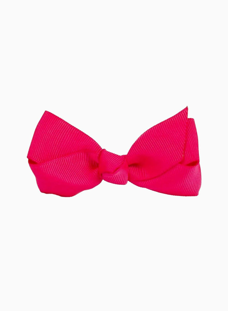 Lily Rose Clip Large Bow Hair Clip in Shocking Pink