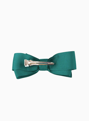 Lily Rose Clip Large Bow Hair Clip in Teal