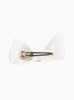 Lily Rose Clip Large Bow Hair Clip in White