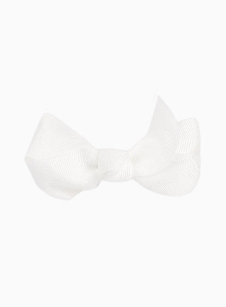 Lily Rose Clip Large Bow Hair Clip in White