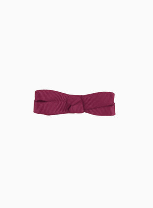 Lily Rose Clip Small Bow Hair Clip in Claret