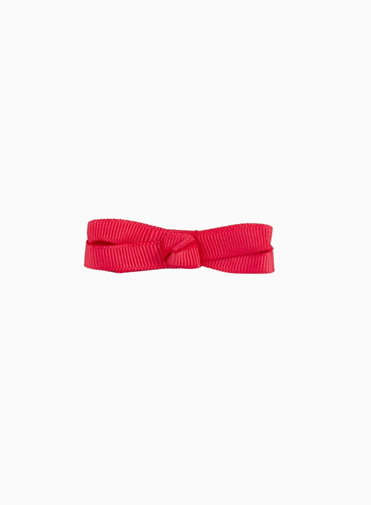 Lily Rose Clip Small Bow Hair Clip in Ruby