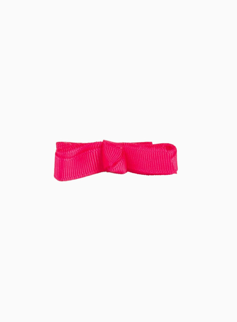 Lily Rose Clip Small Bow Hair Clip in Shocking Pink