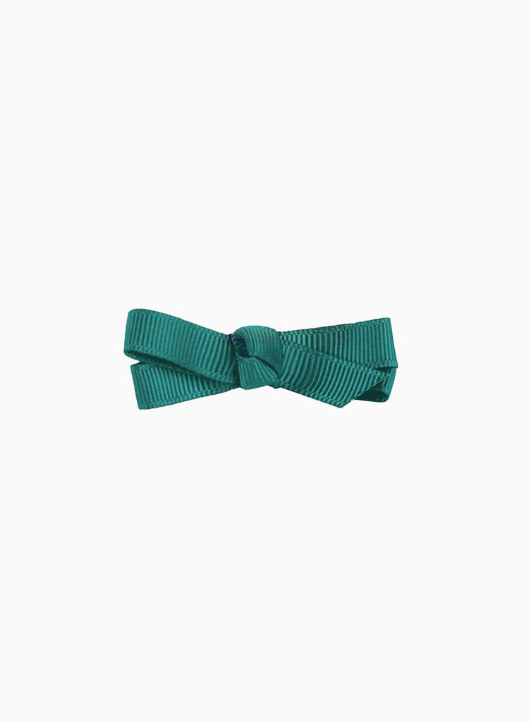 Lily Rose Clip Small Bow Hair Clip in Teal