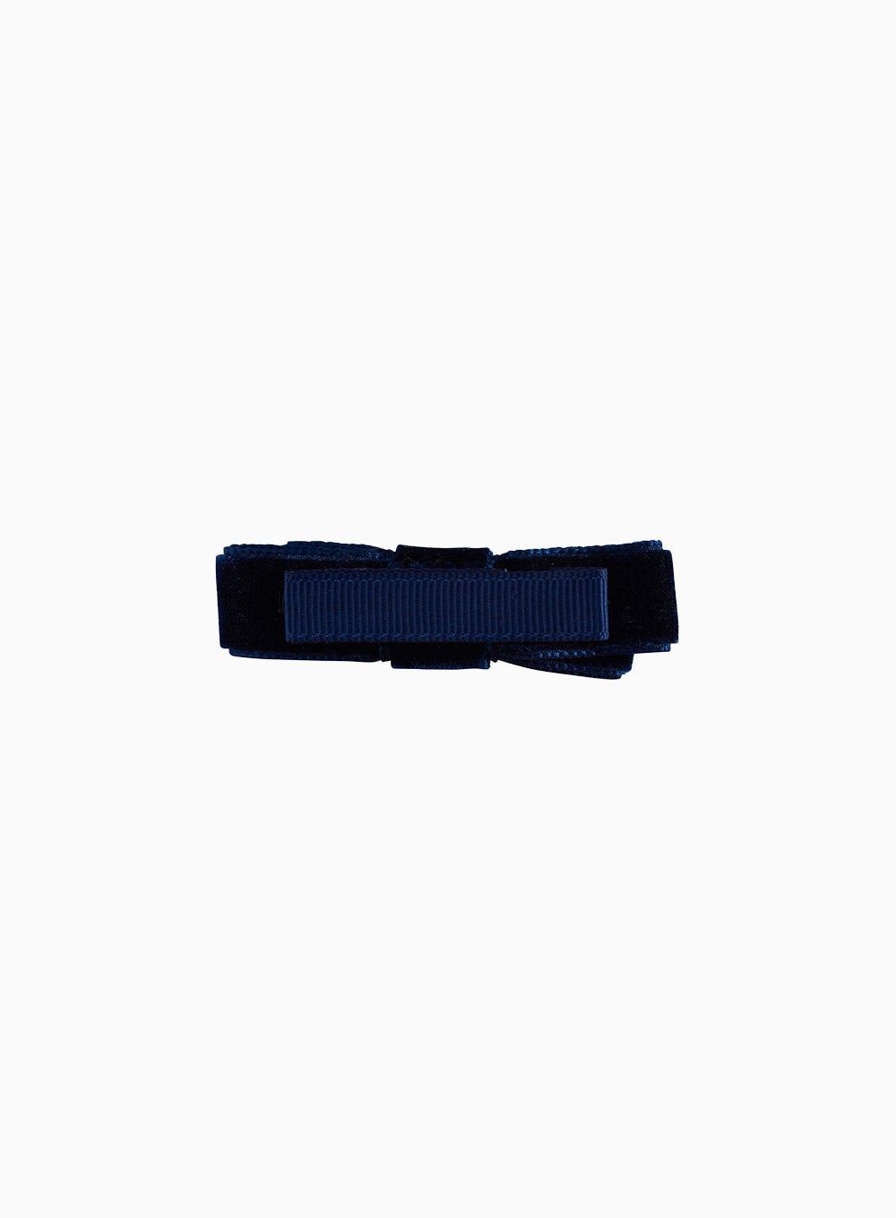 Lily Rose Clip Small Velvet Bow Hair Clip in Navy