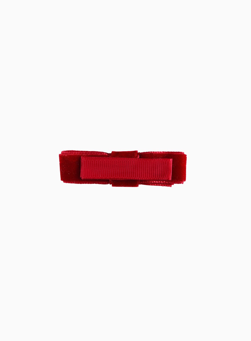 Lily Rose Clip Small Velvet Bow Hair Clip in Red