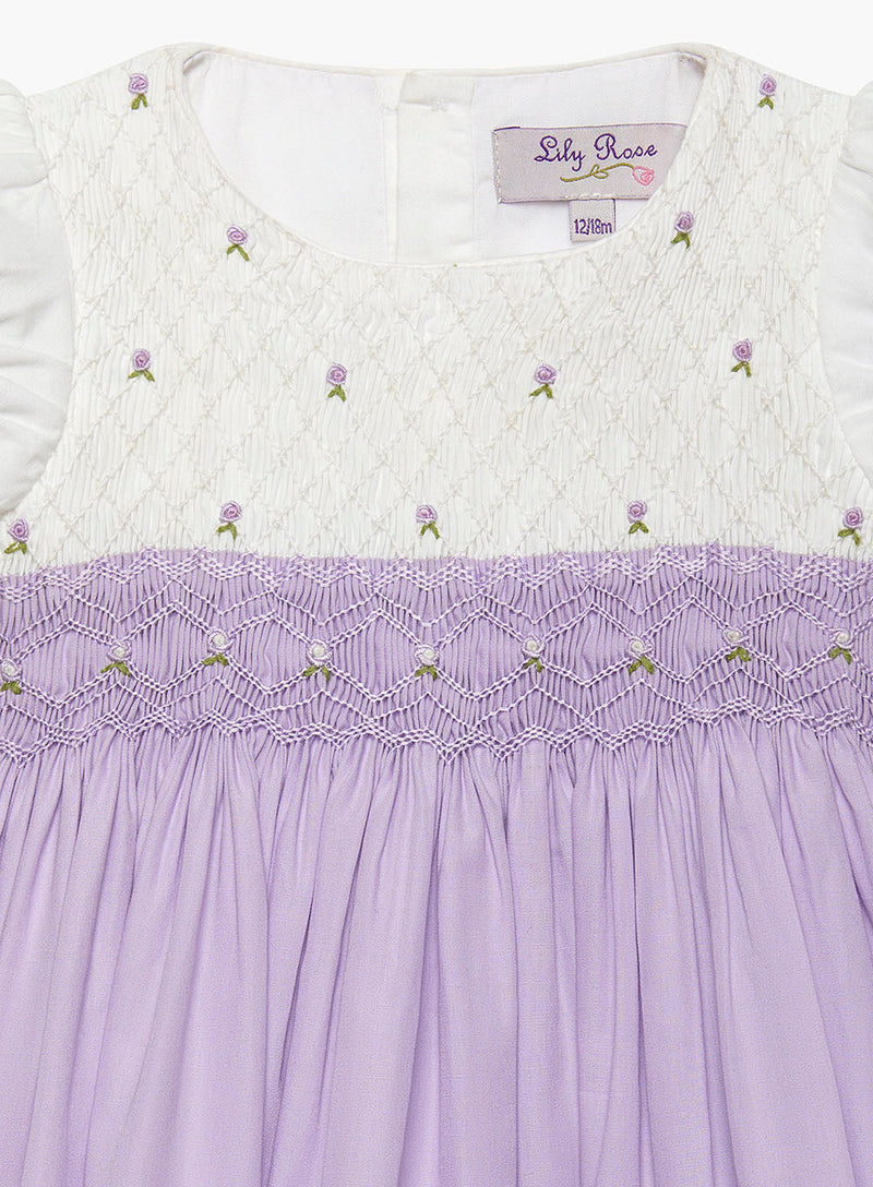 Lily Rose Dress Baby Rose Hand Smocked Dress in Lilac
