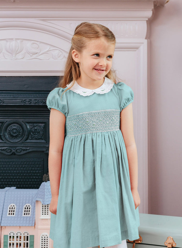 Lily Rose Dress Orla Smocked Dress in Blue Cord