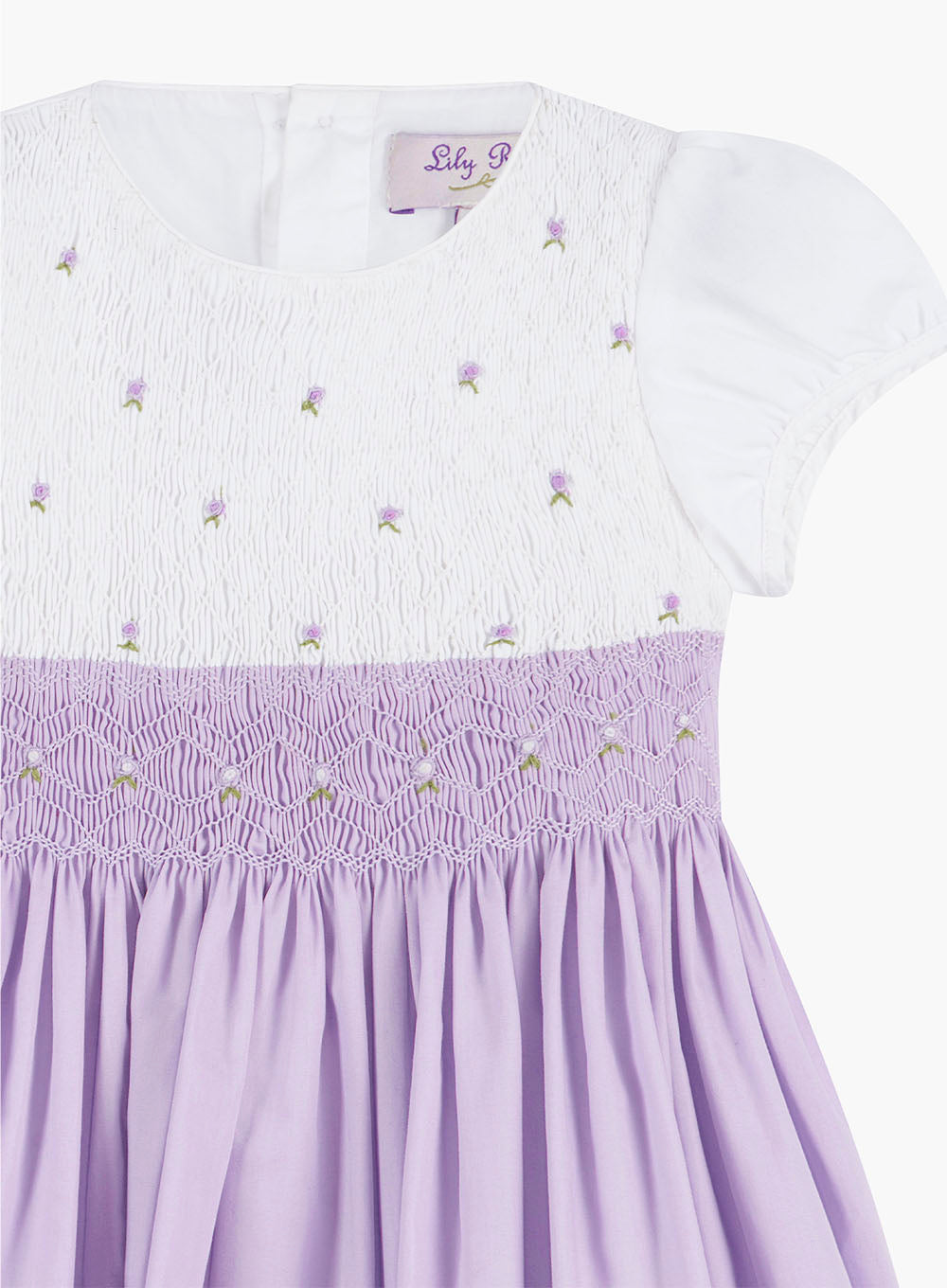 Lily Rose Dress Rose Hand Smocked Dress in Lilac