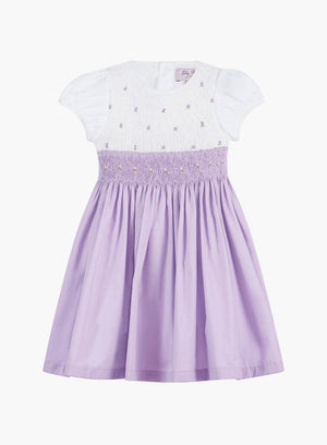 Lily Rose Dress Rose Hand Smocked Dress in Lilac