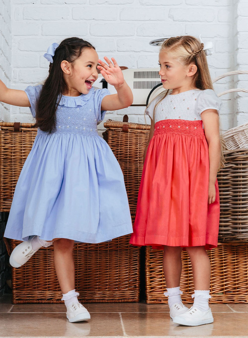 Lily Rose Dress Rose Hand Smocked Dress in Watermelon