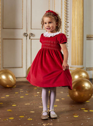 Lily Rose Gold Dress Octavia Velvet Party Dress in Red